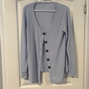 Hollister Soft Blue Ribbed Sweater